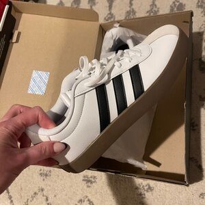 Adidas womans White and Black Sneakers